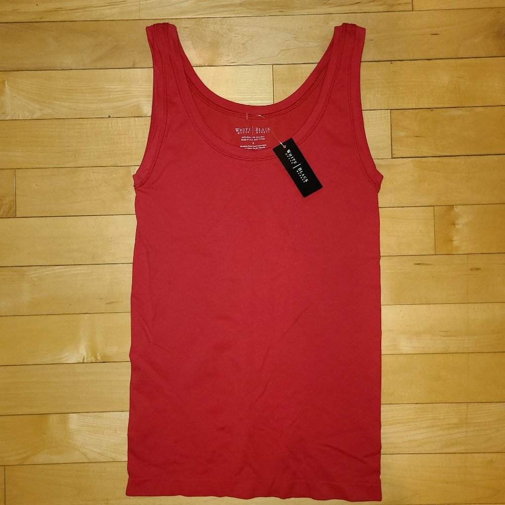 White House Black Market Red Stretch Tank Top